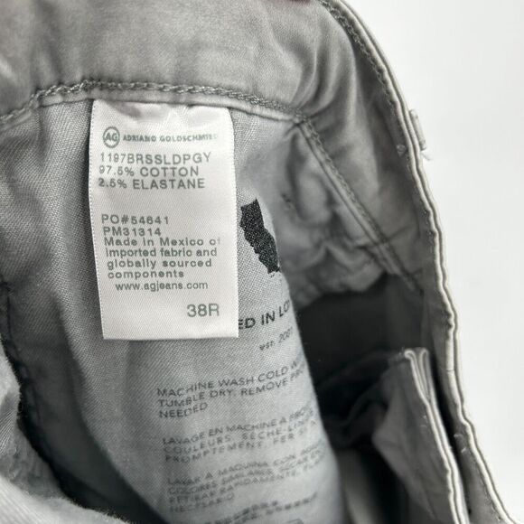 AG ADRIANO GOLDSCHMIED Men's Gray Wanderer Slim Shorts Size 38 - Picture 6 of 6